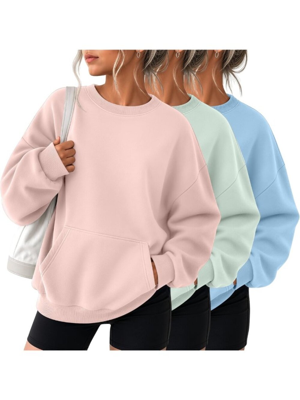 3 Pack Girl Sweatshirts Teen Cute Pullover Top 5-16Y